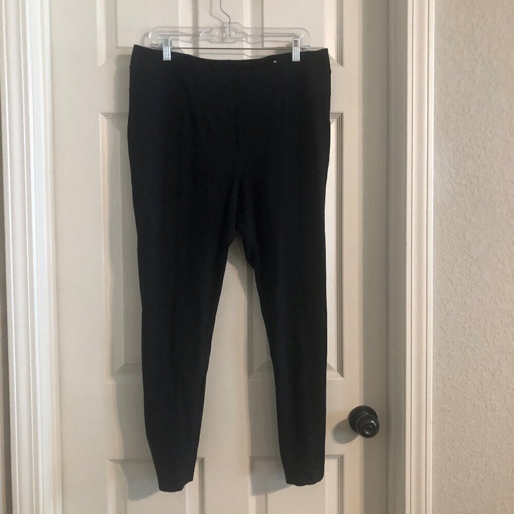 Lane‎ Bryant black straight leg tapered ankle office attire leggings size 18